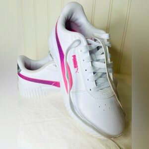 PUMA GIRLS LEATHER SNICKERS